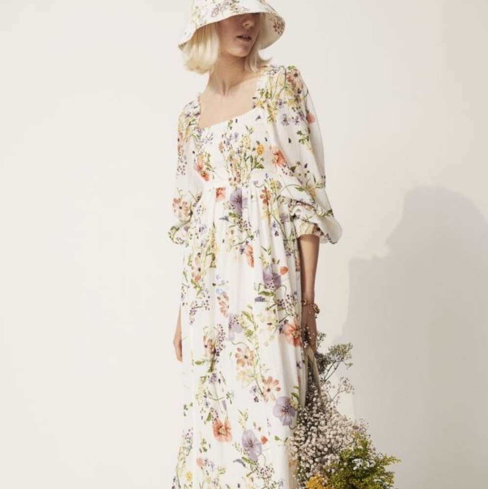 H&M wildflower smoked dress